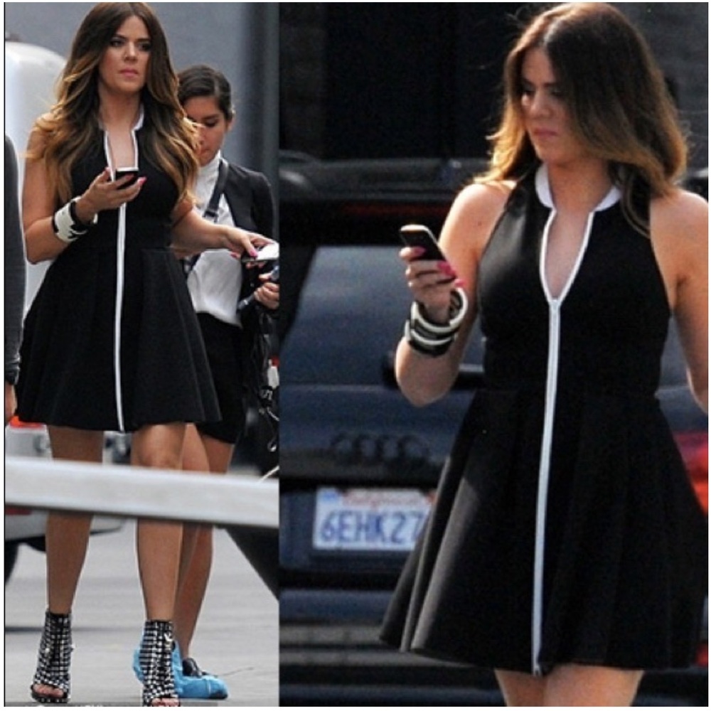 T by Alexander Wang Flare Mini Dress Top Skirt Shirt~aso Khloe Kardashian~XS